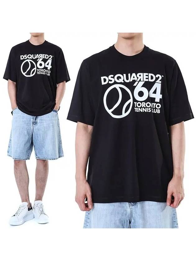 Dsquared Tennis Club Print Round T Shirt 71GD1379 - DSQUARED2 - BALAAN 2