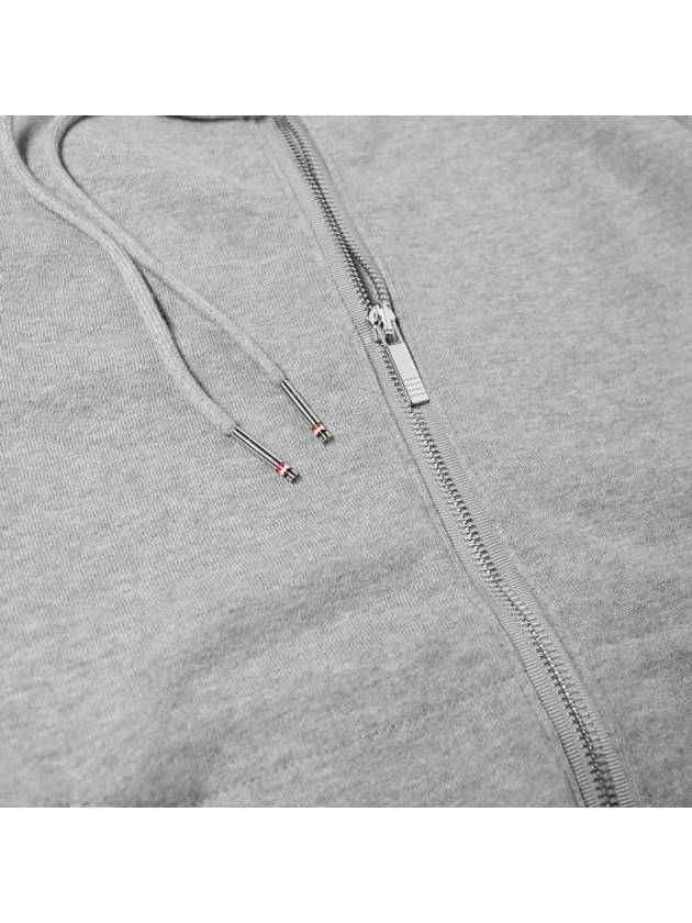 Engineered 4 Bar Diagonal Zip Up Hoodie Light Grey - THOM BROWNE - BALAAN 4