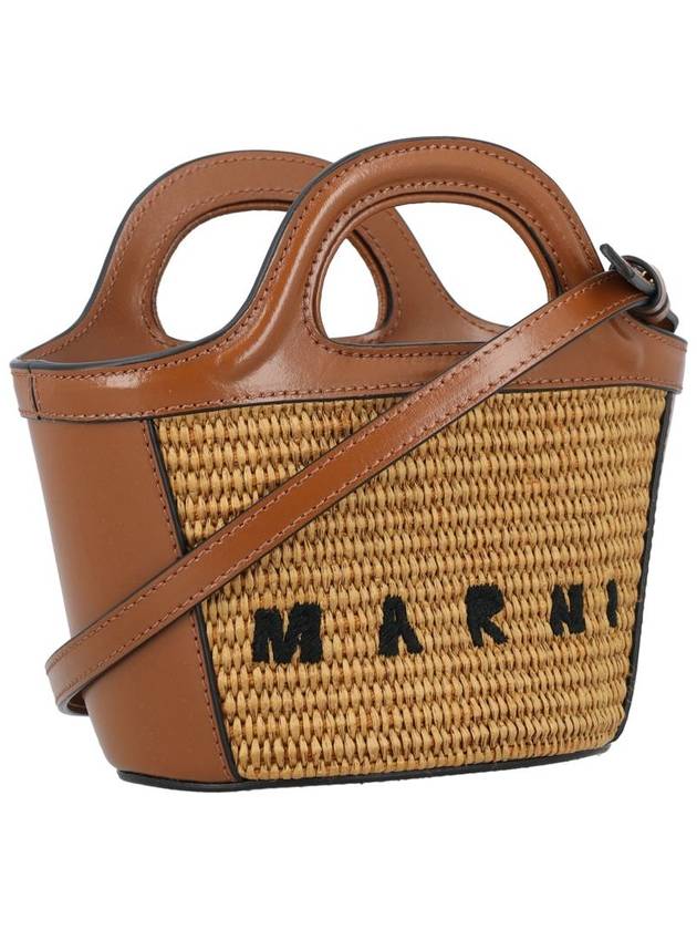 Rattan Micro Tropicalia Cross Bag Brown - MARNI - BALAAN 3