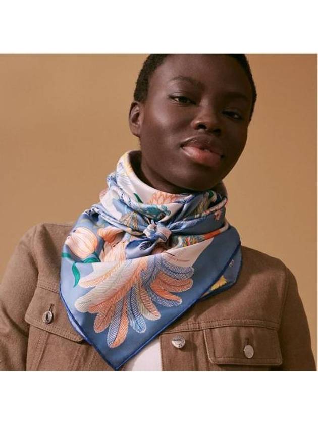 Precious Paradise 90 Scarf Blue Jean - HERMES - BALAAN 3