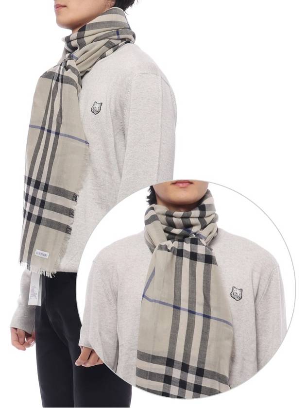 Vintage Check Wool Scarf Beige - BURBERRY - BALAAN 2