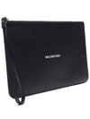 Logo Strap Cash Medium Clutch Bag Black - BALENCIAGA - BALAAN 4