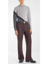 Diagonal Wool Knit Top Grey - FENDI - BALAAN 5