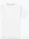 Embroidered Logo Short Sleeve T-Shirt White - STONE ISLAND - BALAAN 2