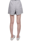 Isoli Logo Drawstring Shorts Grey - GANNI - BALAAN 6