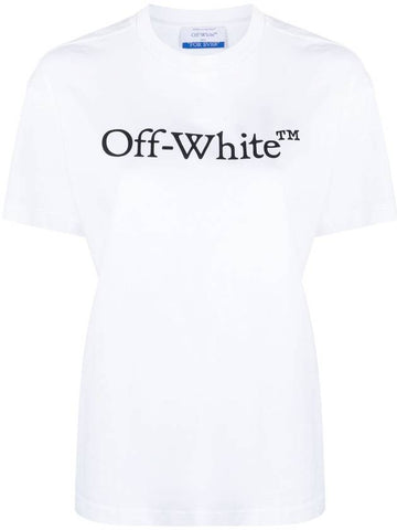 Bookish big logo-print cotton T-shirt - OFF WHITE - BALAAN 1