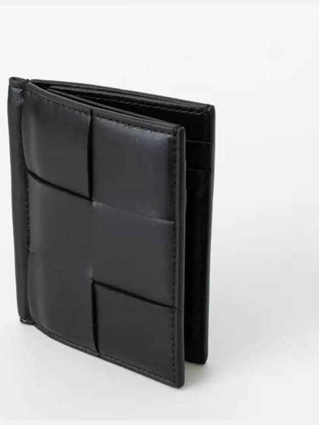 Cassette Slim Flap Card Wallet Black - BOTTEGA VENETA - BALAAN 2