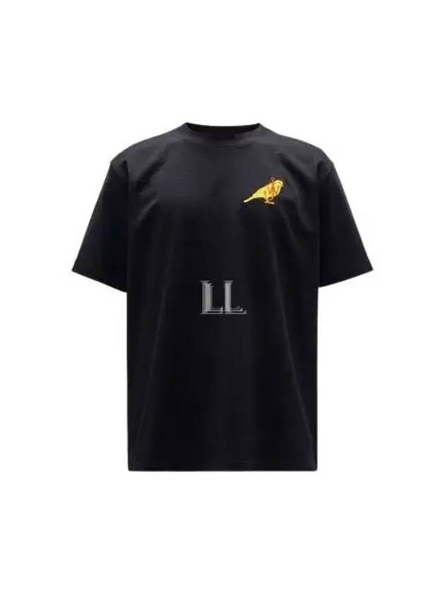 Canary Embroidered Short Sleeve T-Shirt Black - JW ANDERSON - BALAAN 2