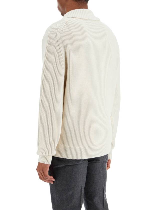 white silk and wool cardigan with shawl collar - TOM FORD - BALAAN 3