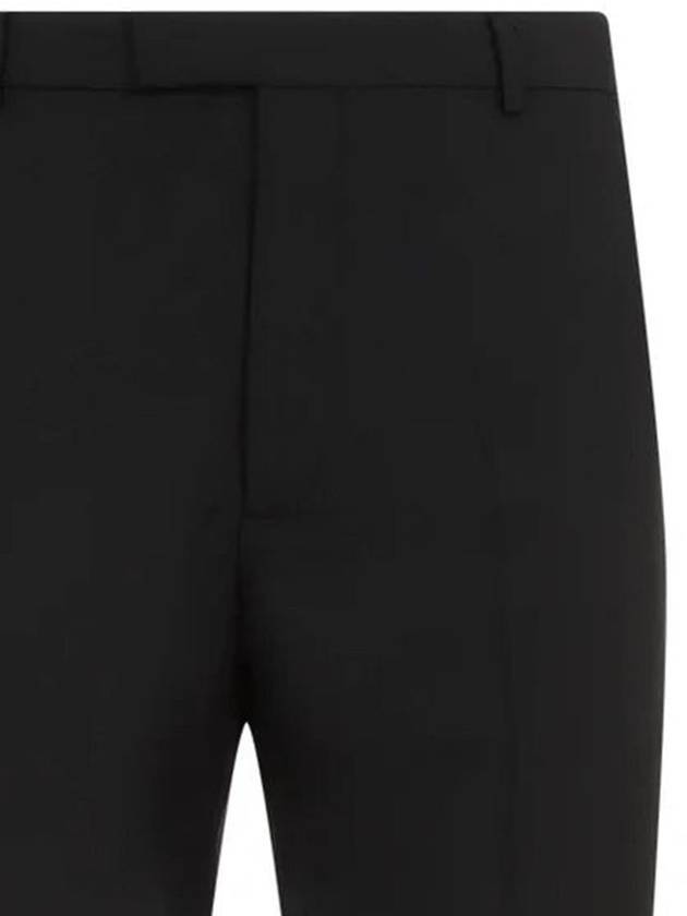 Wool Blend Straight Pants Black - GUCCI - BALAAN 4