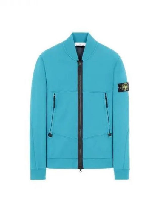 Wappen Patch Zip-up Bomber Jacket Blue - STONE ISLAND - BALAAN 2