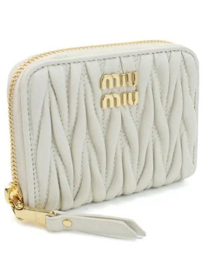 Matelasse Nappa Leather Coin Wallet White - MIU MIU - BALAAN 2