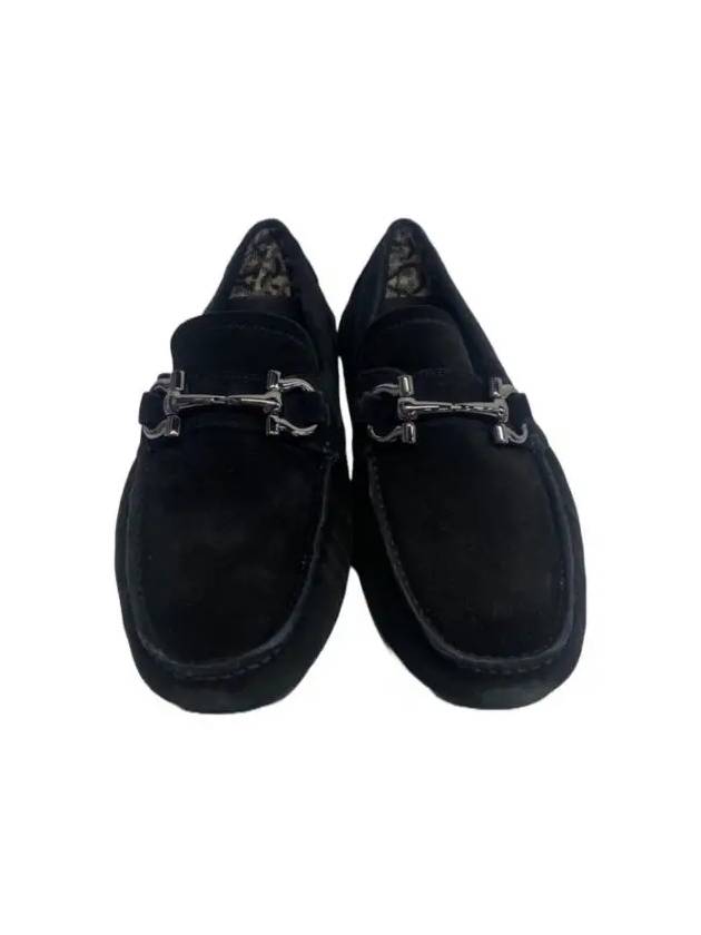 Man's Parigi Gancini Driving Shoes Black - SALVATORE FERRAGAMO - BALAAN 4