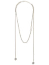 Embossed Numbering Chain Necklace Silver - MAISON MARGIELA - BALAAN 1