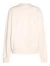 Front Logo Cotton Sweatshirt Beige - JIL SANDER - BALAAN 3