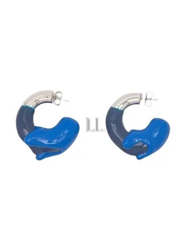 Small Loverize Double Earrings Silver Boutique Blue Dark Blue - SUNNEI - BALAAN 2