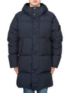 Men's Wappen Patch Crinkle Wraps Long Padding Navy - STONE ISLAND - BALAAN 2