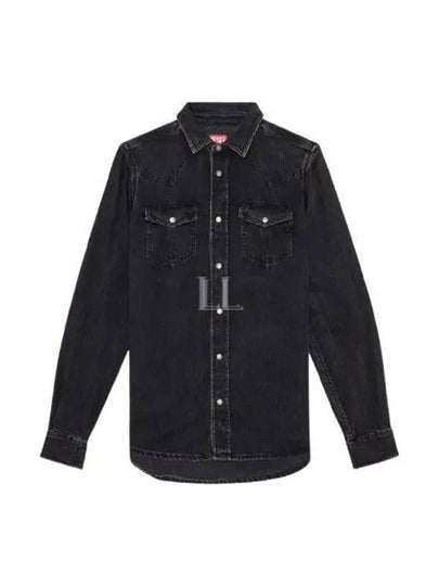 D-Vega Long Sleeve Shirt Black - DIESEL - BALAAN 2