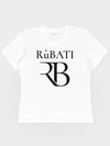 R.B Logo T-Shirt White Black - RUBATI - BALAAN 1