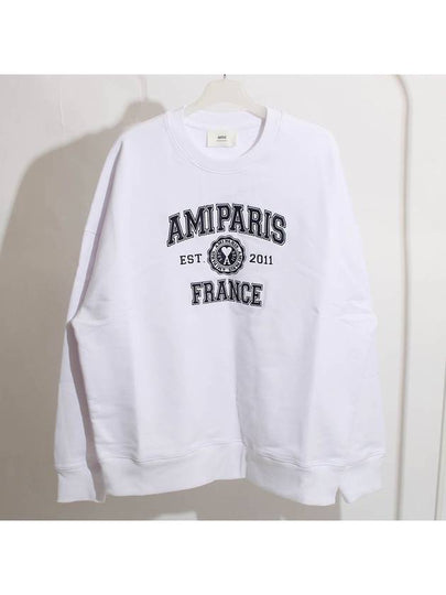 Logo Print Sweatshirt White - AMI - BALAAN 2