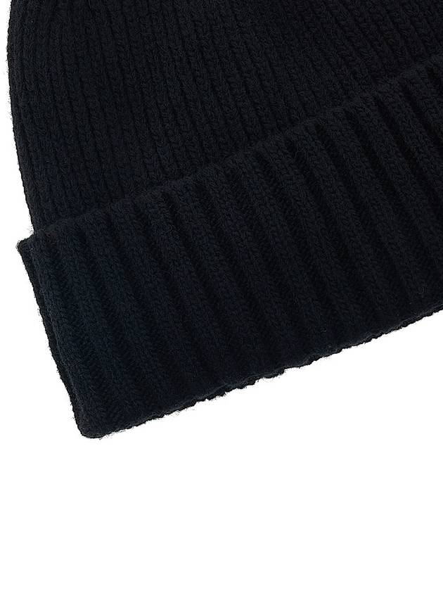 Cotton Logo Patch Beanie Black - BARBOUR - BALAAN.