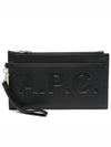 Debossed Logo Pouch Bag Black - A.P.C. - BALAAN 2