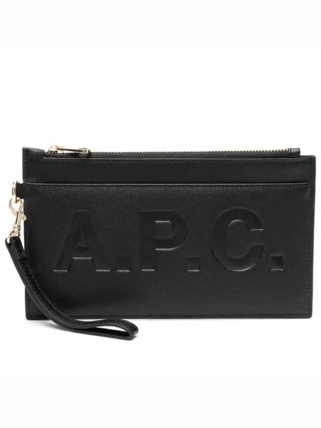 Debossed Logo Pouch Bag Black - A.P.C. - BALAAN 2