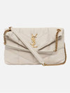 Puffer Quilted Nappa Leather Small Shoulder Bag Blanc Vintage - SAINT LAURENT - BALAAN 2