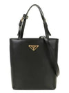 Triangle Logo Tote Bag Black - PRADA - BALAAN 2