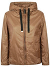 S Anti-Drop Technical Hooded Jacket Brown - MAX MARA - BALAAN.