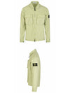 Front Pocket Wappen Patch Overshirt Zip-Up Jacket Light Green - STONE ISLAND - BALAAN 5