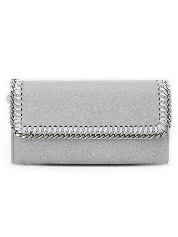 silver Falabella Continental long wallet light gray - STELLA MCCARTNEY - BALAAN 1