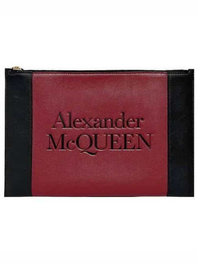 Signature zipper clutch black 633063 1X3H0 6050 - ALEXANDER MCQUEEN - BALAAN 2