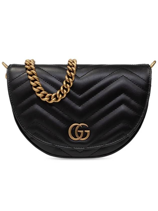 GG Marmont Matelasse Chain Mini Bag Black - GUCCI - BALAAN 3