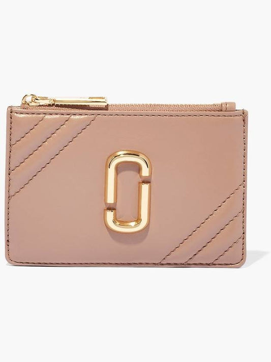 The Glam Shot Top Zipper Card Wallet Beige - MARC JACOBS - BALAAN 2