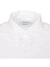 Men's Grosgrain Placket Solid Poplin Long Sleeve Shirt White - THOM BROWNE - BALAAN 4