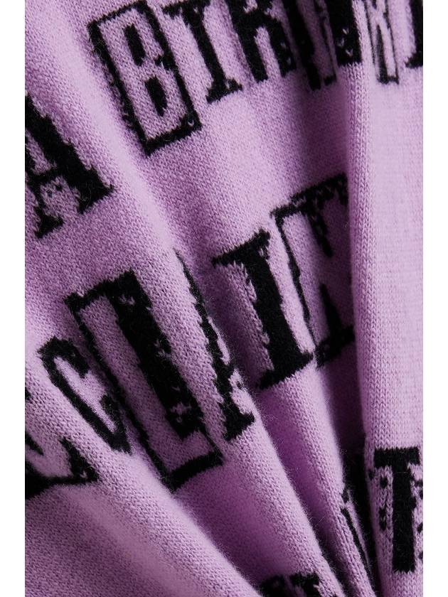 Jamie Reid Slogan Printed Wool Knit Top Purple - VALENTINO - BALAAN 4