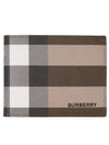 Check Half Wallet Dark Birch Brown - BURBERRY - BALAAN 1