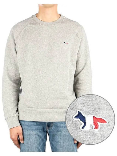 Men s Tricolor Fox Sweatshirt FM00322KM0001 GRAY MELANGE 270136 - MAISON KITSUNE - BALAAN 1