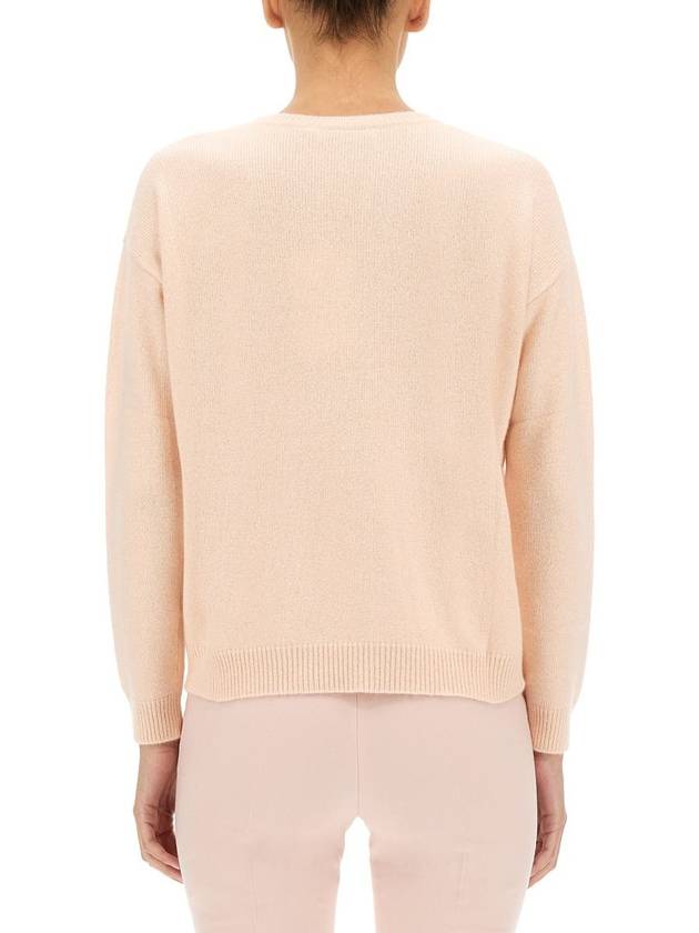 Aster M Logo Cashmere Knit Top Nude - MAX MARA - BALAAN 3