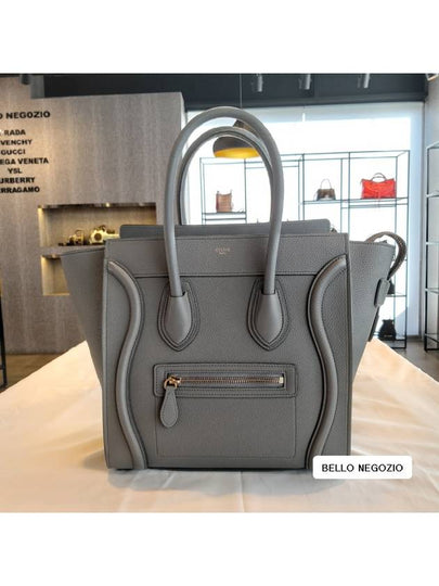 Micro Luggage Tote Bag Grey - CELINE - BALAAN 2