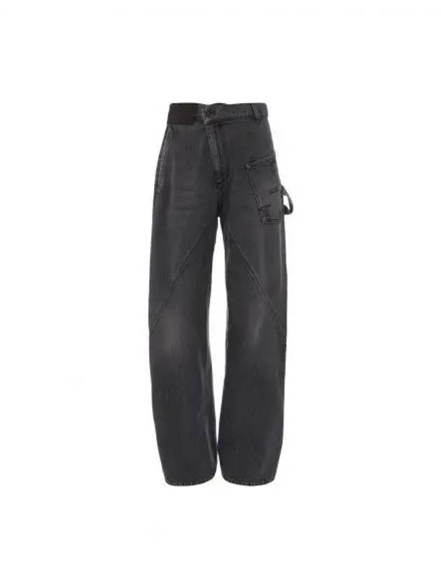 Twisted Oversized Fit Wide Jeans Grey - JW ANDERSON - BALAAN 2