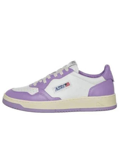 Men's Medalist Leather Low Top Sneakers Purple - AUTRY - BALAAN 2