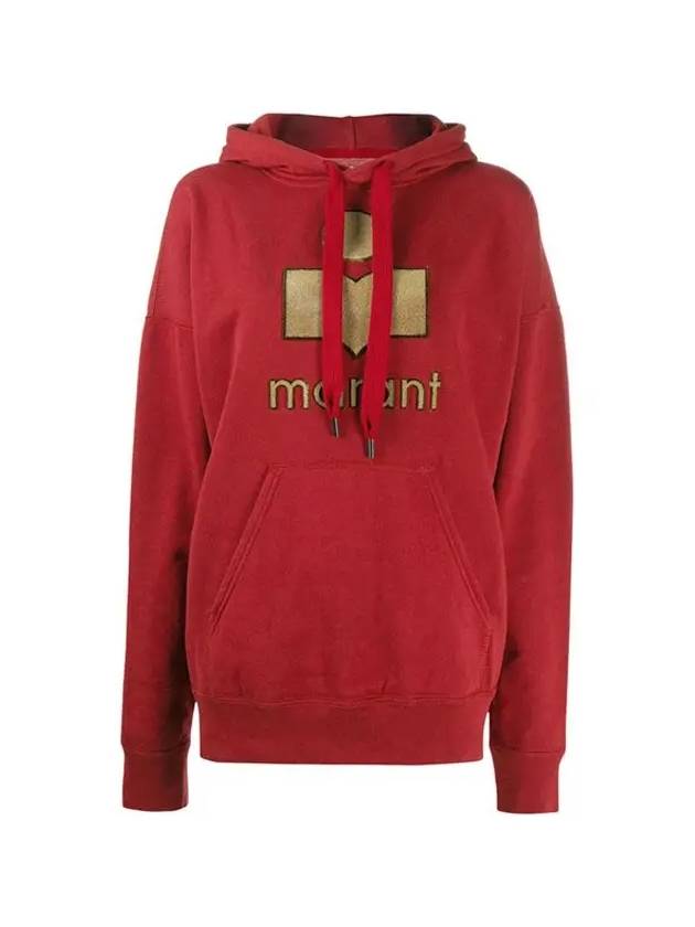 Mansell brushed hooded top red - ISABEL MARANT - BALAAN.