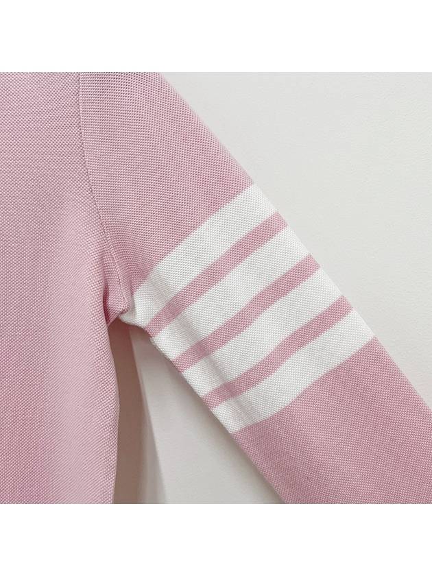 Classic Pique 4-Bar Polo Shirt Pink - THOM BROWNE - BALAAN 5