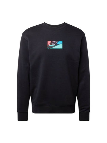 Club Fleece Logo Sweatshirt Black - NIKE - BALAAN 1