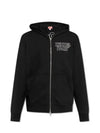 Logo Cotton Zip-Up Jacket Black - KENZO - BALAAN 2