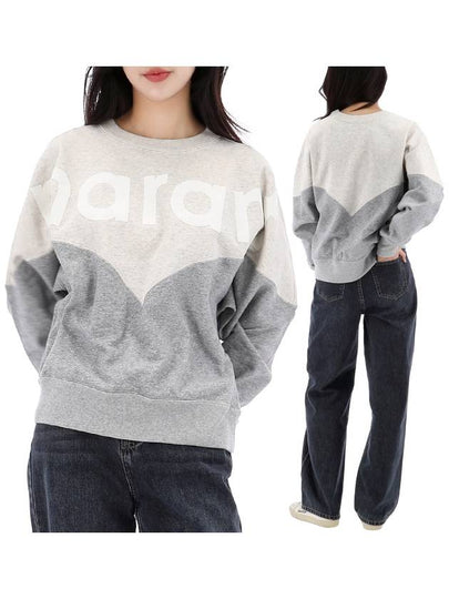 Houston Two-Tone Logo Cotton Sweatshirt Ecru Grey - ISABEL MARANT - BALAAN 2