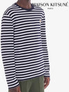 Fox Head Patch Regular Marin Long Sleeve T Shirt Navy Stripes - MAISON KITSUNE - BALAAN 4