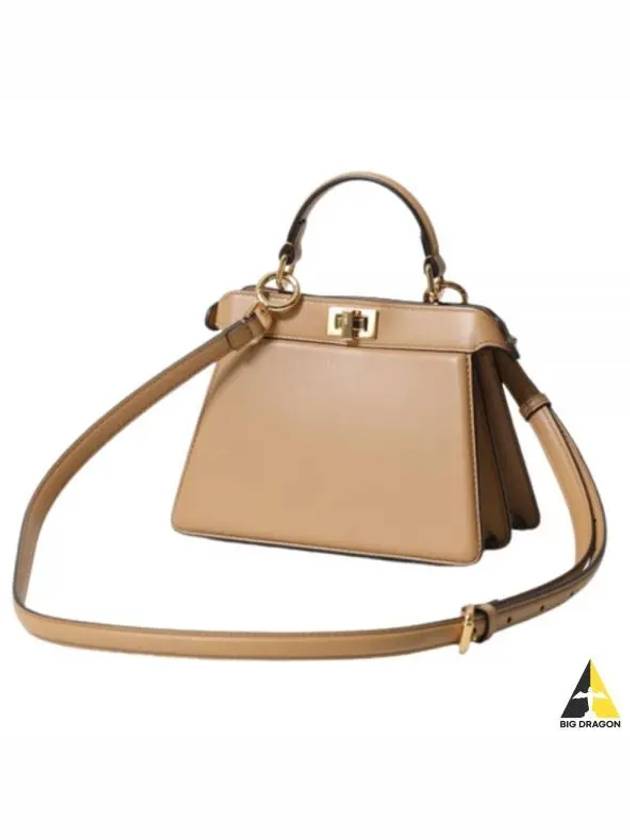 Peekaboo I See You Leather Tote Bag Beige - FENDI - BALAAN 2